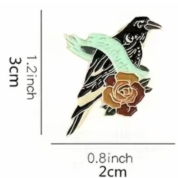 Solitude Raven enamel pin - Picture 2 of 5